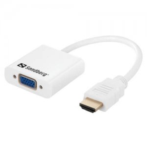 Sandberg HDMI Male to VGA Female Converter Cable with Audio Port (3.5mm) and Optional USB Power